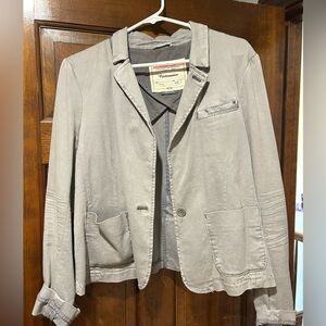 Cartonnier Anthropologie gray blazer